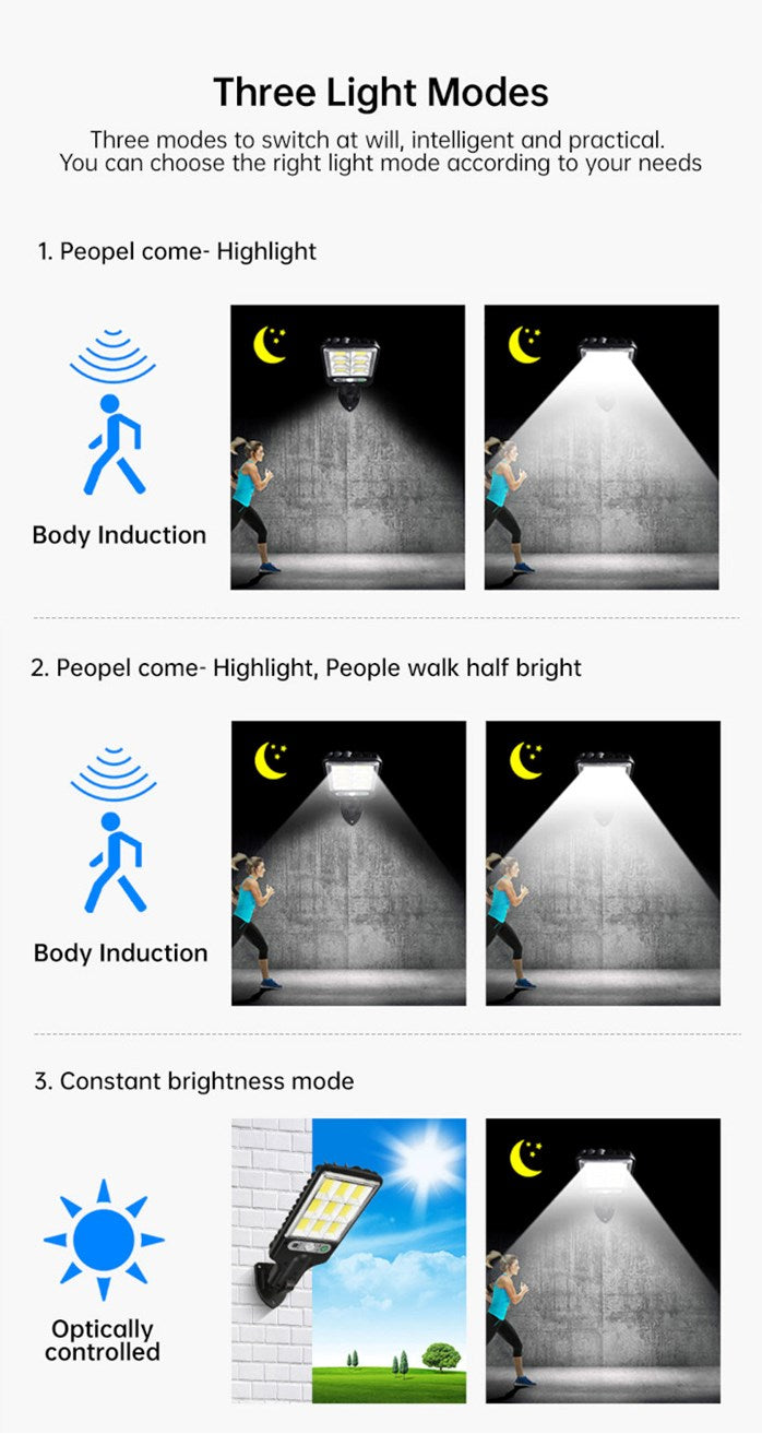 SolarLamp™ ☀️| Lampara Solar con Sensor 30w + Control