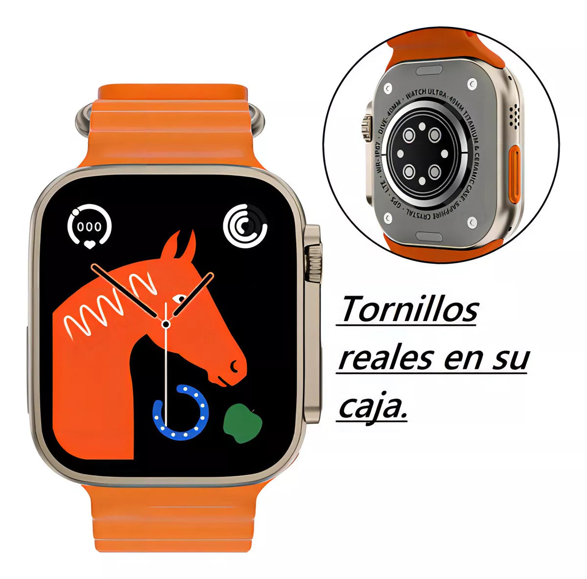 SMARTWATCH T10 ULTRA 2 (Tornillos Reales, Pantalla HD 2.09 Pulgadas, Carga Inalámbrica)