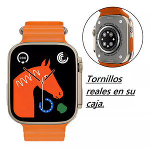 SMARTWATCH T10 ULTRA 2 (Tornillos Reales, Pantalla HD 2.09 Pulgadas, Carga Inalámbrica)