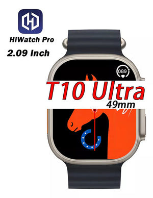 SMARTWATCH T10 ULTRA 2 (2 Correas, Tornillos Reales, Pantalla HD 2.09 Pulgadas, Carga Inalámbrica)